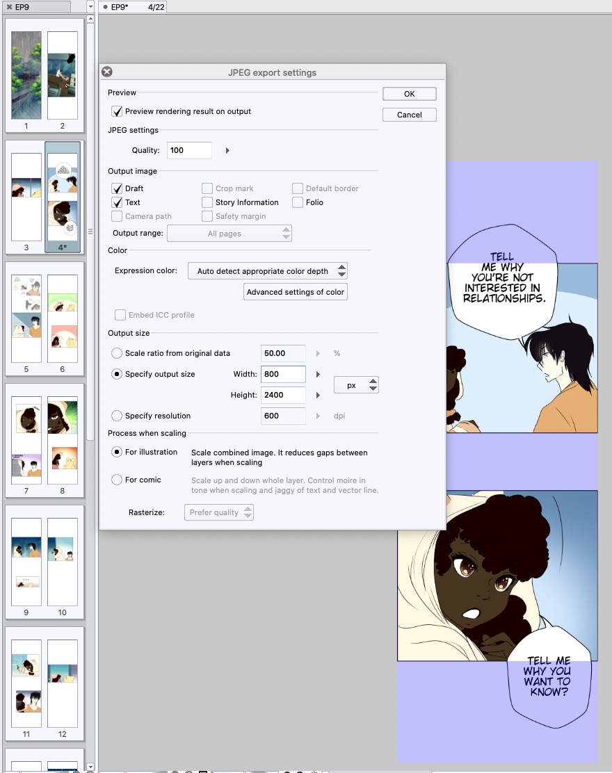 Let S Talk Webtoon Size And Format S Morishita Studio